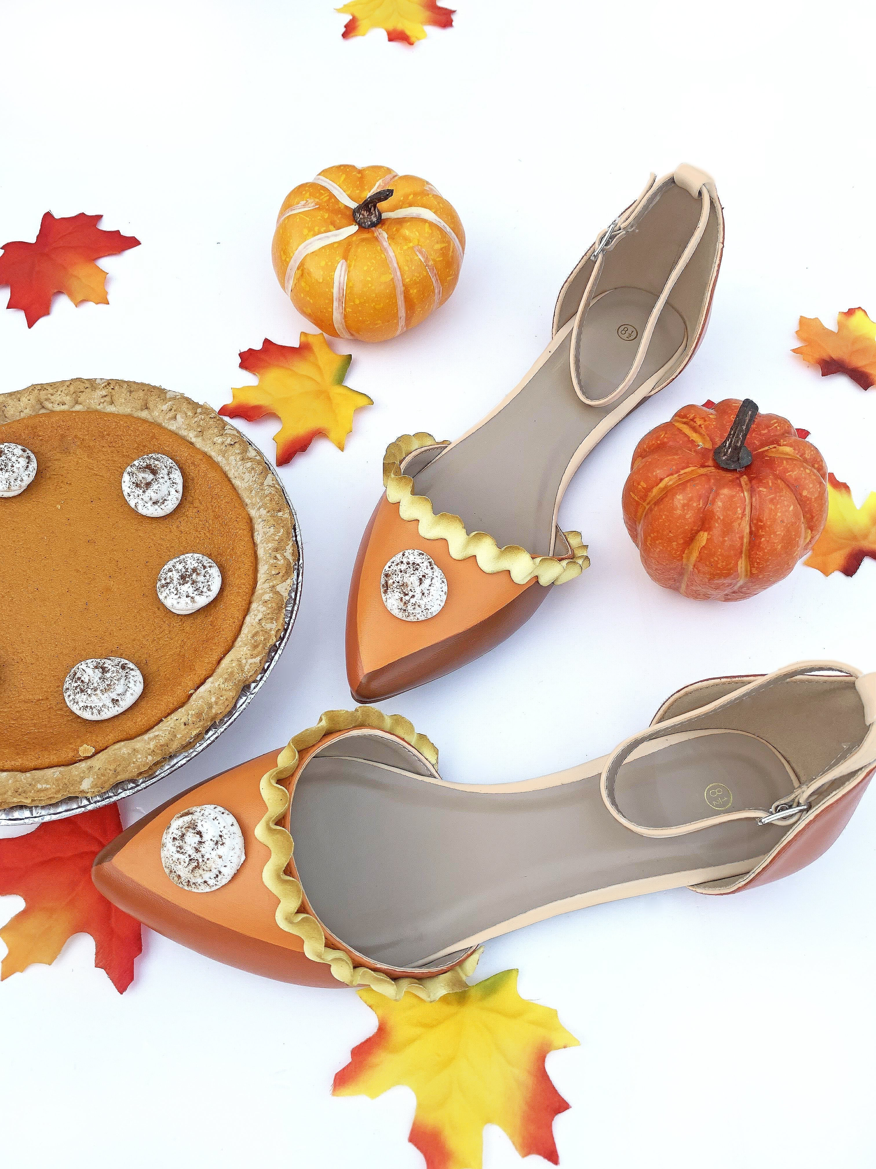 Baked and Ready Limited Edition Pumpkin Pie Flats Sz 10 - Image 2